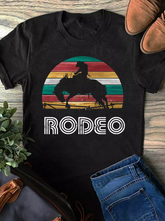 Regenbogen Cowboy Rodeo T-Shirt T-Shirt